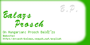 balazs prosch business card